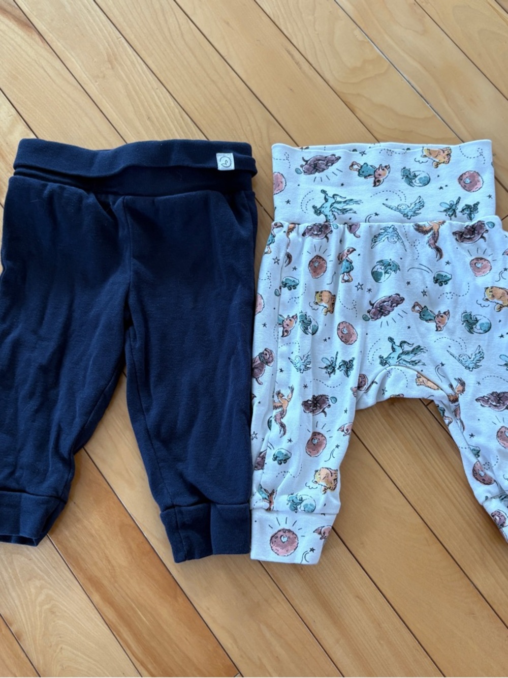 Bundle Baby Pants Set Solid Pants 6 months and Harry Potter 2-4 months